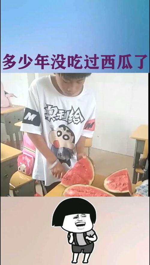 表弟来了吃瓜,吃瓜群众围观欢乐时光